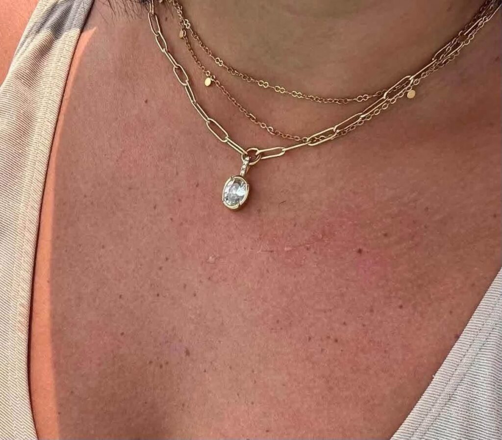 Styling view of the Danielle Necklace