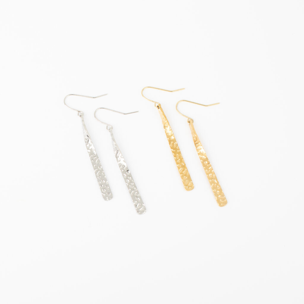 Jacie hammered drop earrings