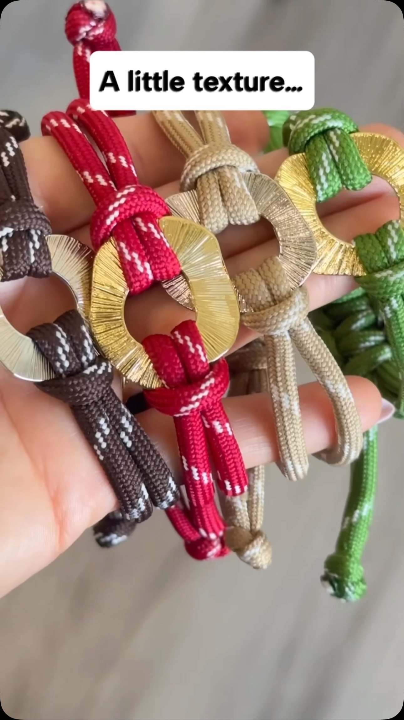A little pattern, a little texture, and no clasp to wrestle with. 😊

Fraser’s adjustable slider makes it easy to find your favorite length—just add a tee or sweater and go!

Four cord colors, gold or silver… which combination would you wear? Tell me your color + metal below!